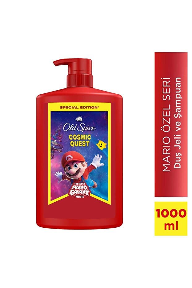 Old Spice Süper Mario Erkek Duş Jeli ve Şampuan 3'ü 1 Arada Vücut Saç Yüz 1000 ml - Fiyatı