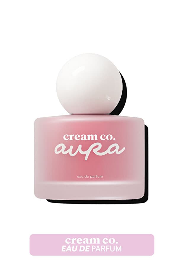 Cream Co. Aura Parfüm EDP 50 ML | Vanilyalı Pudralı Kalıcı Kokulu Kadın Parfümü Yasemin Zambak Sandal Ağacı Ud