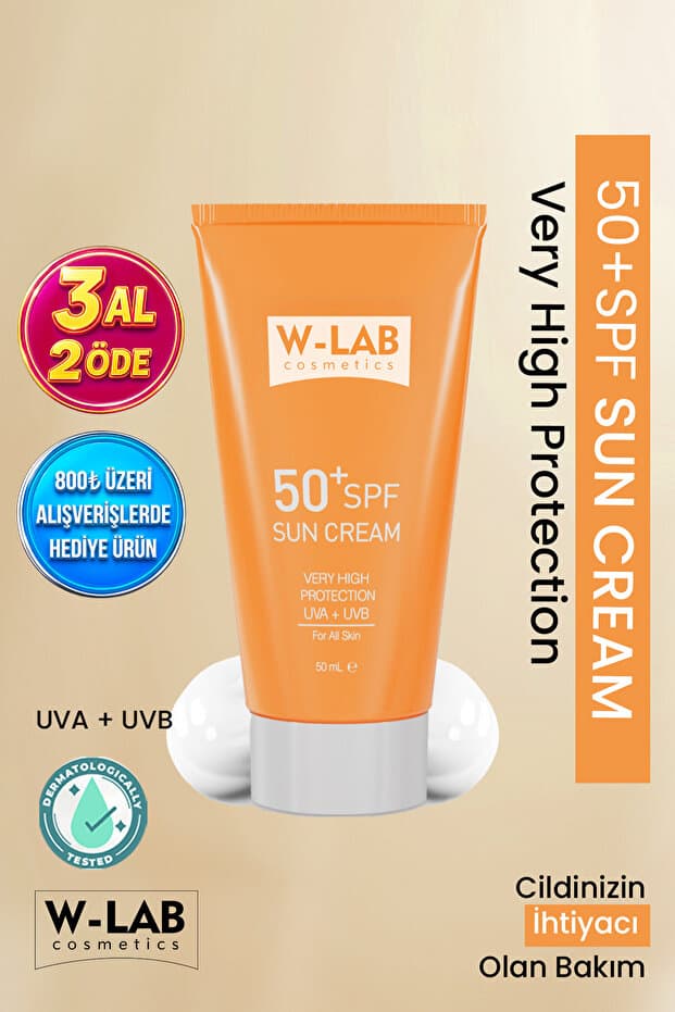 W-Lab Cosmetics Koruyucu 50+Spf Güneş Kremi 50 ml