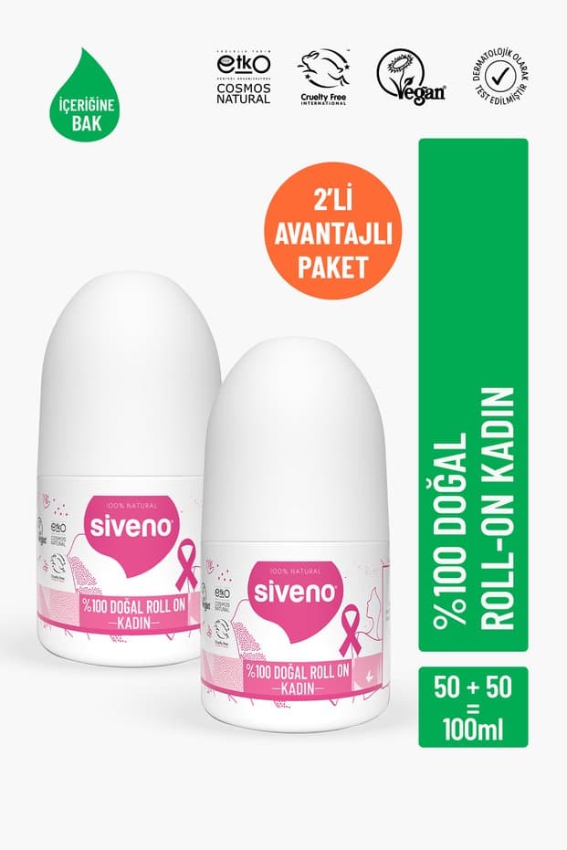Siveno Roll On Kadın 50 ml %100 Doğal Koltuk Altı x 2 Yorumları, Fiyatı
