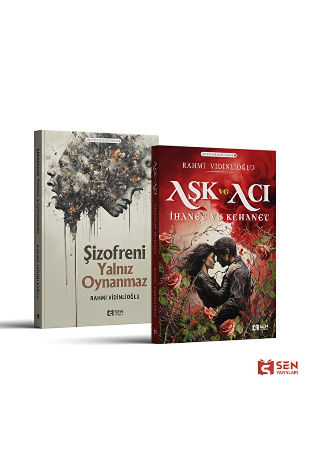 SEN YAYINLARI Şizofrenik Semptomlar ( 2 Kitap Set ) / Şizofreni Yalnız Oynanmaz/Aşk ve Acı İhanet ve Kehanet