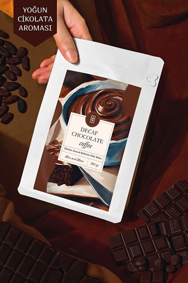 Mim and More Decaf Chocolate Coffee – Kafeinsiz Çikolata Aromalı Çekirdek Kahve 200 gr - Fiyatı