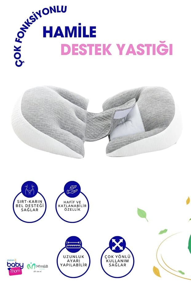 ebebek Baby Mom Çok Fonksiyonlu Hamile Destek Yastığı / Hamile Yastığı/ Destekli Hamile Yastığı