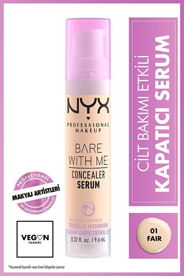 NYX Professional Makeup Bare With Me Kapatıcı Serum 01 Fair Concealer