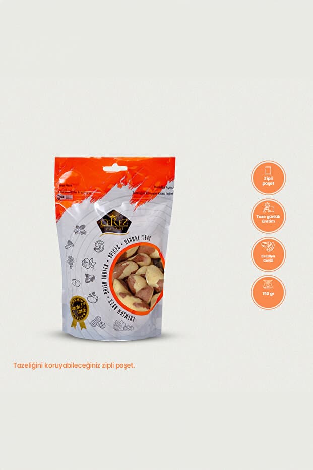 Çerez Pazarı Brezilya Cevizi 150g Çiğ Vakumlu Ve Kilitli Paket - Fiyatı