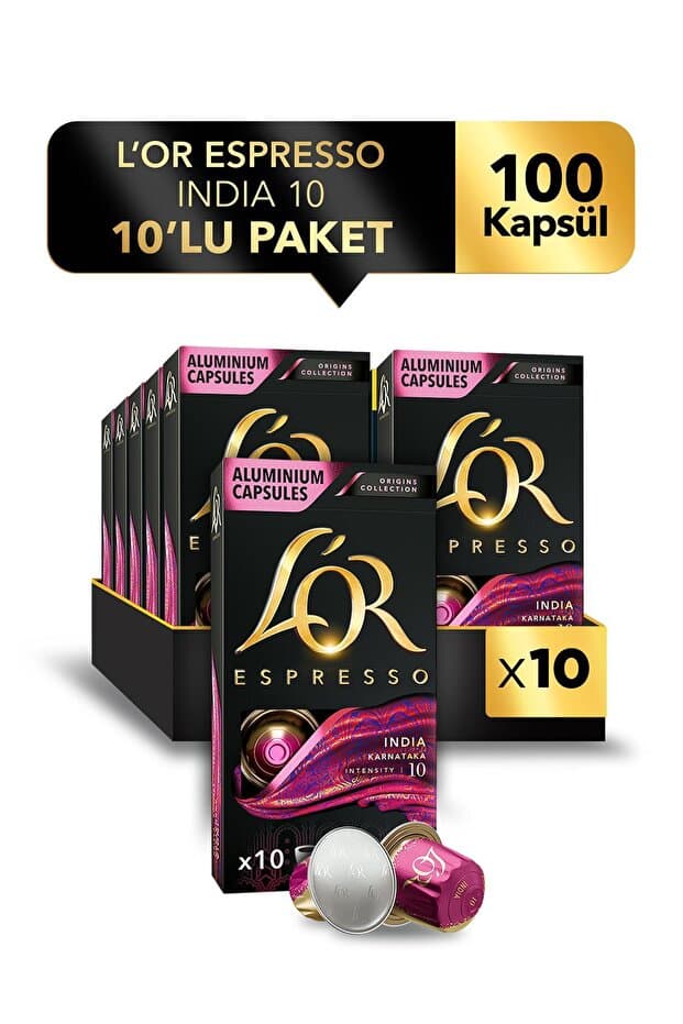 L'OR Espresso Origin INDIA X 100 Adet Kapsül - Fiyatı