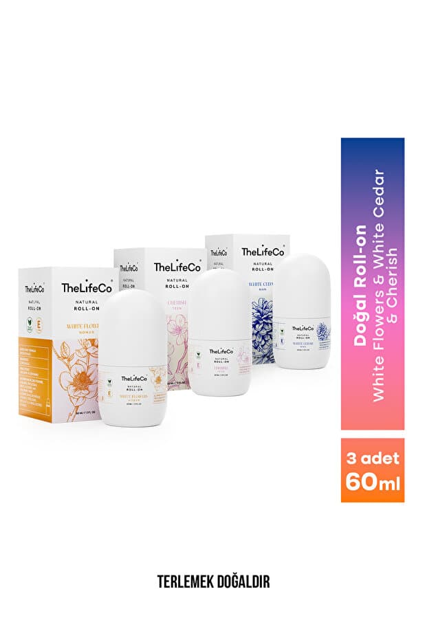 TheLifeCo %100 Doğal Roll-on Deodorant (TEENAGE, MAN, WOMAN) 60 ml X 3 Adet