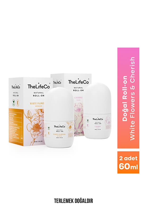 TheLifeCo %100 Doğal Roll-on Deodorant 60 ml x 2 Adet – Kadın & Genç Kız