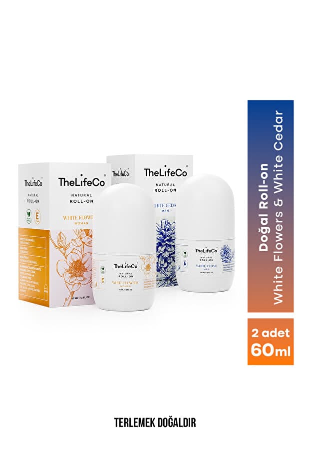 TheLifeCo %100 Doğal Roll-on Deodorant 60 ml x 2 Adet – Kadın & Erkek
