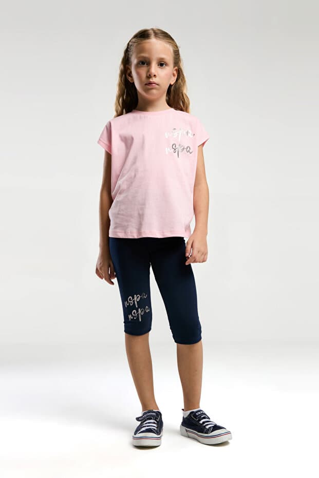 U.S. Polo Assn. U.S. Polo Assn Kız Çocuk Pembe Tayt Takım