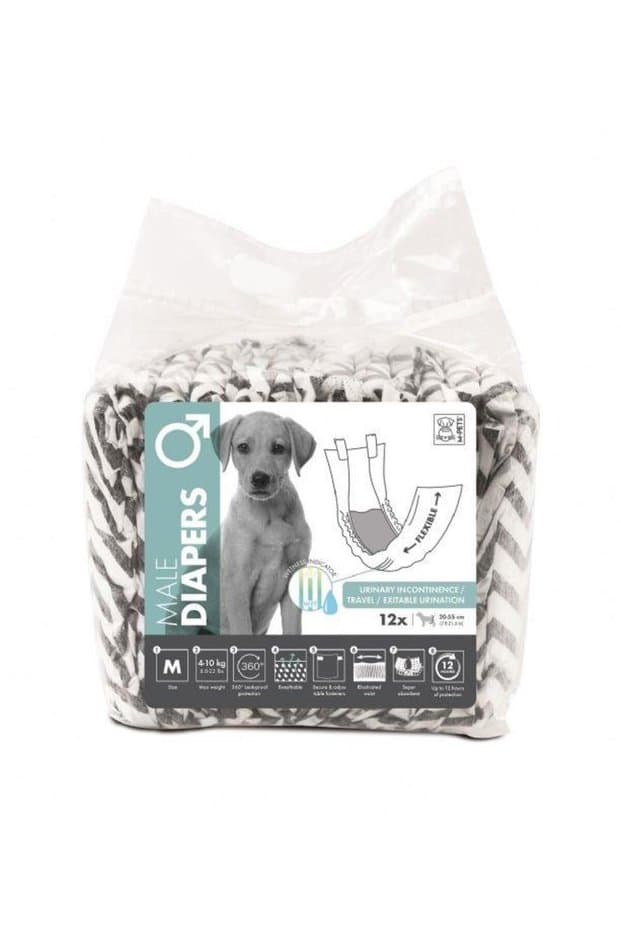 M-PETS DIAPERS ERKEK KÖPEKLER İÇİN KÜLOT (M) 12Lİ - Fiyatı