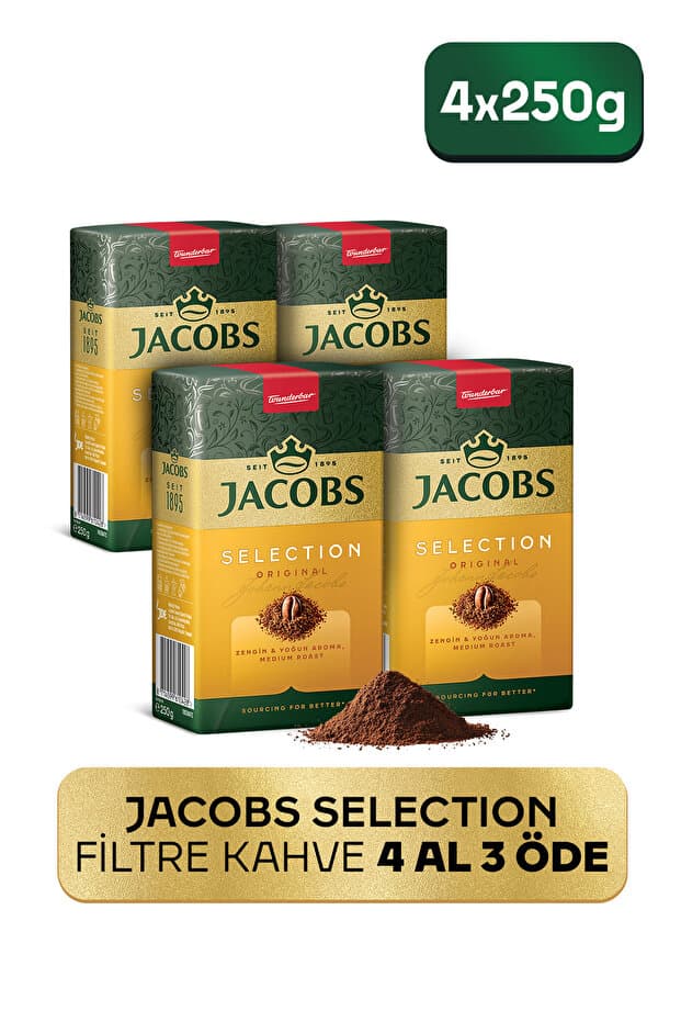 Jacobs Selection Filtre Kahve 250 gr 4 Al 3 Öde Fiyatı, Yorumları