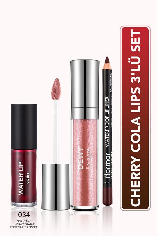 Flormar Cherry Cola Lips 3'lü Dudak Seti - Fiyatı