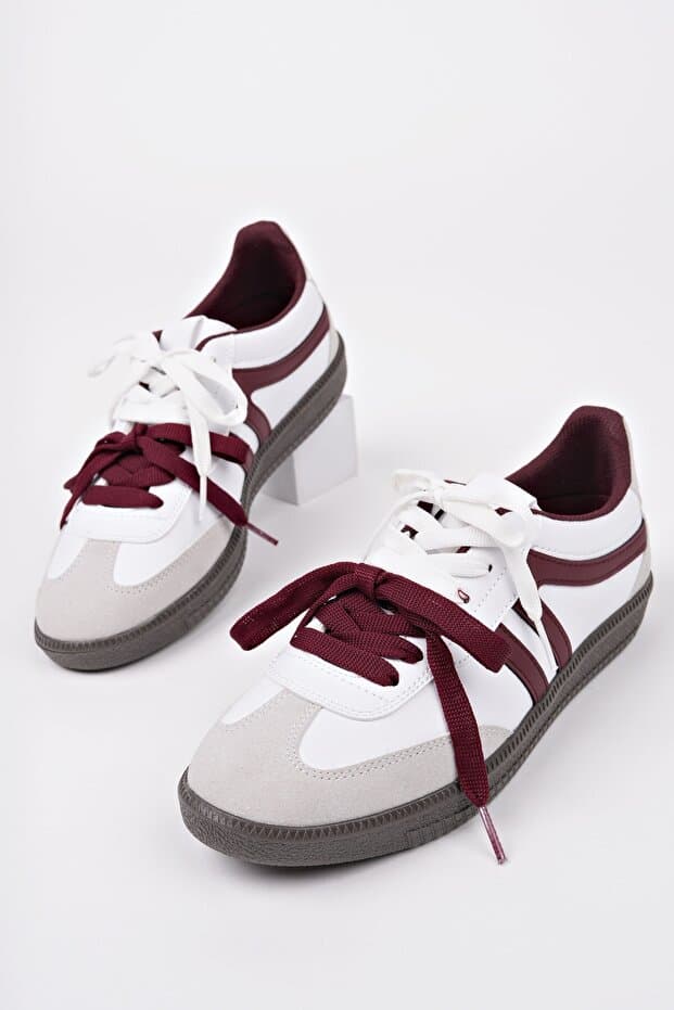 Muggo Retro Çift Bağcıklı Günlük Kadın Sneaker Spor Ayakkabı