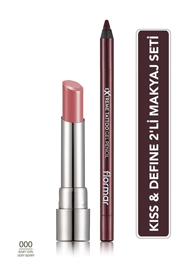 Flormar Sheer Up Baby Girl Kiss & Extreme Tattoo Very Berry Define 2'li Makyaj Seti - Fiyatı