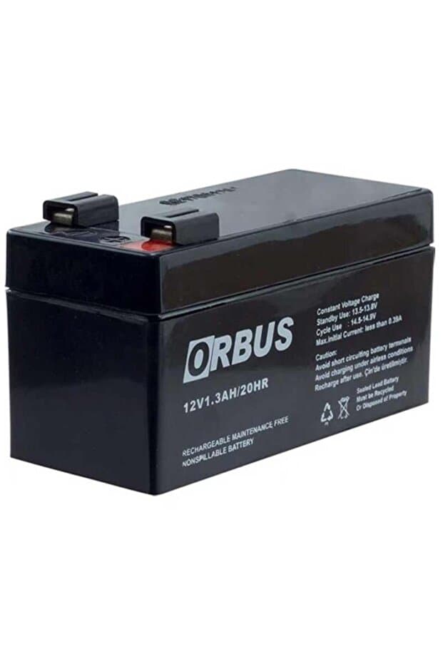 Genel Markalar 12 Volt 1.3 Amper Kuru Akü ORB12-1.3 (96x42x52 Mm)