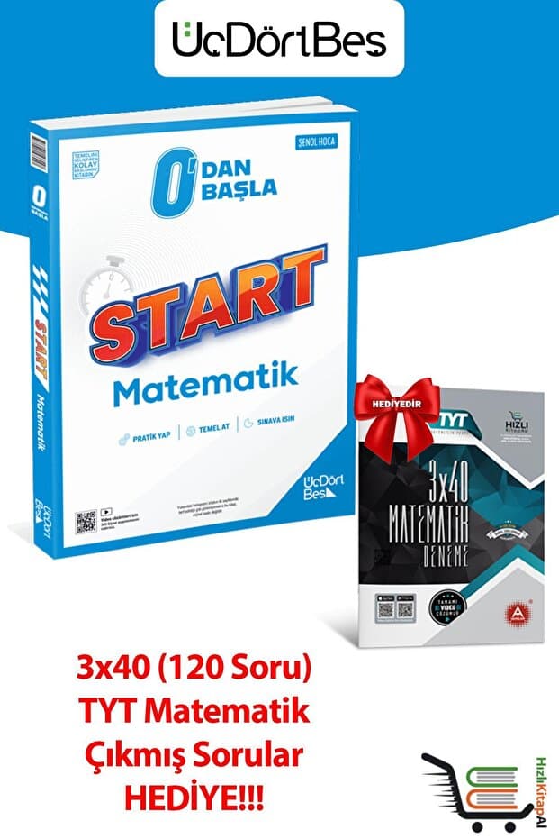 Üç Dört Beş Yayıncılık HEDİYELİ Sıfır'dan Start Matemetik Soru Bankası - Fiyatı