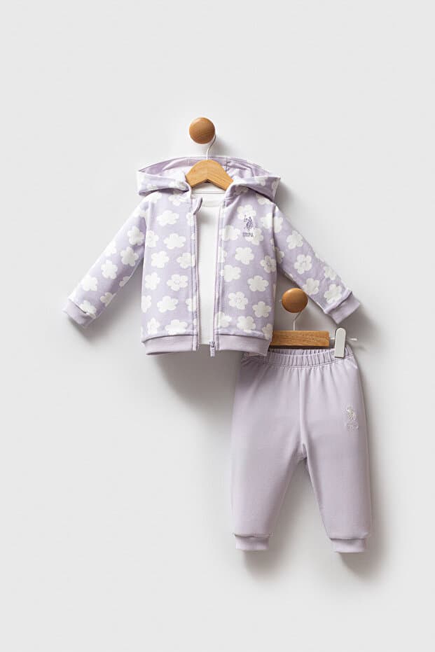 U.S. Polo Assn. U.S. Polo Assn Kız Bebek Mor Takım