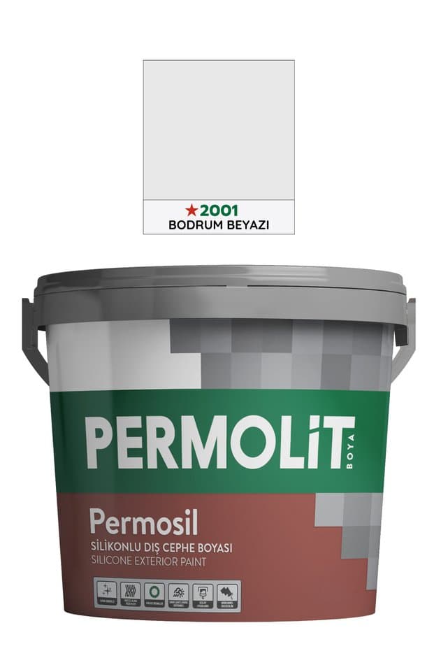 Permolit Permosil Silikonlu Dış Cephe Boyası, Uzun Ömürlü Koruma, | 3,5Kg - 10Kg - 20Kg - Fiyatı