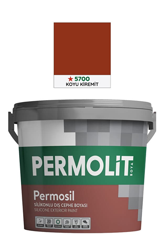 Permolit Permosil Silikonlu Dış Cephe Boyası, Uzun Ömürlü Koruma, | 3,5Kg - 10Kg - 20Kg