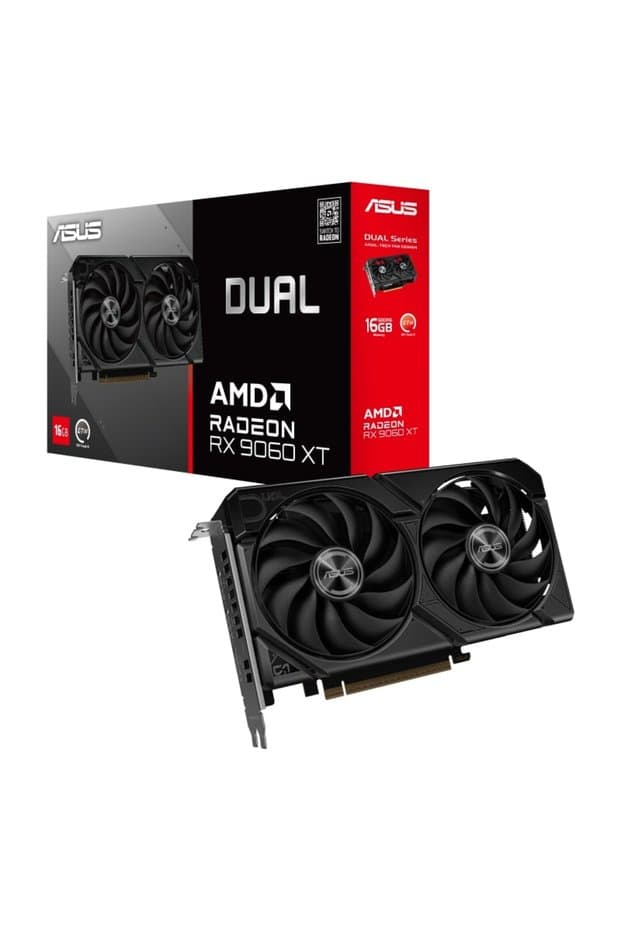 ASUS DUAL AMD Radeon RX 9060XT 16GB DUAL-RX9060XT-16G GDDR6 128Bit DX12 Gaming (Oyuncu) Ekran Kartı - Fiyatı