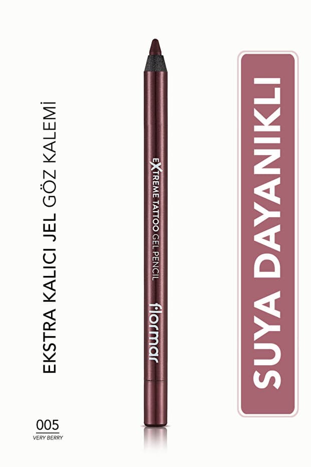 Flormar Mat Kalıcı Göz Kalemi (BORDO) - Extreme Tattoo Gel Pencil - 005 Very Berry - 8682536028875 - Fiyatı