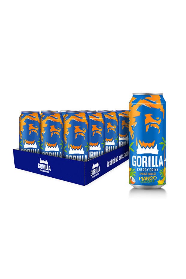 GORİLLA ENERGY Mango - Hindistan Cevizi Aromalı 500 ML 12'li - Fiyatı