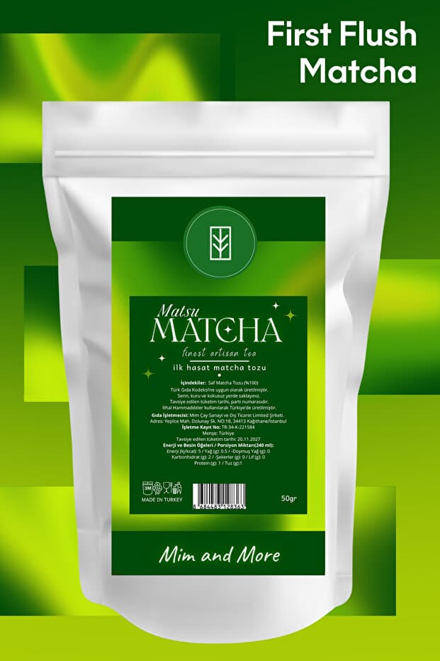 Mim and More Matsu Matcha - İlk Hasat Premium Saf Matcha Tozu 50 gr - Fiyatı