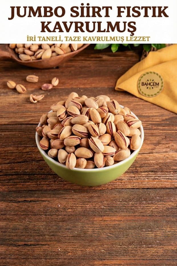 ANTEP FABRİKASI Jumbo Siirt Fıstık Kavrulmuş 500 g Paket - Fiyatı