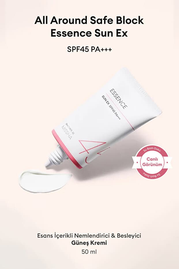 Missha Aydınlatıcı Nemlendirici Güneş Kremi 50 ml All Around Safe Block Essence Sun Spf45+/PA ++++ Fiyatı