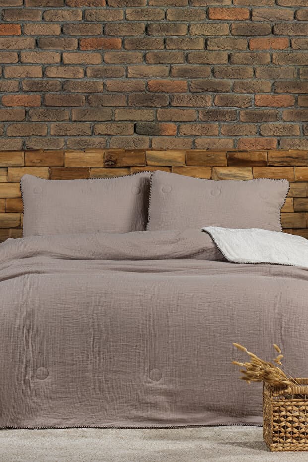 Elart Palermo Comfort Uyku Seti Çift Kişilik 3 Parça (220x240 cm) Bej