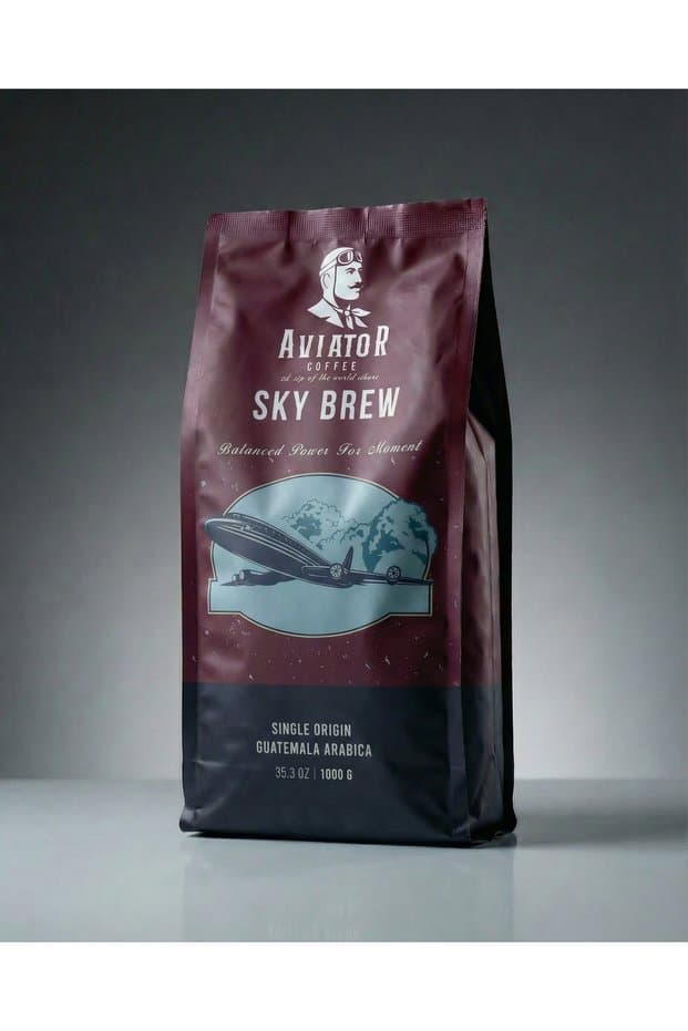 Aviator Coffee Sky Brew %100 Arabica Guatemala Filtre Kahve 1000 g - Çekirdek ve Öğütüm Seçenekli, Yumuşak İçim - Fiyatı