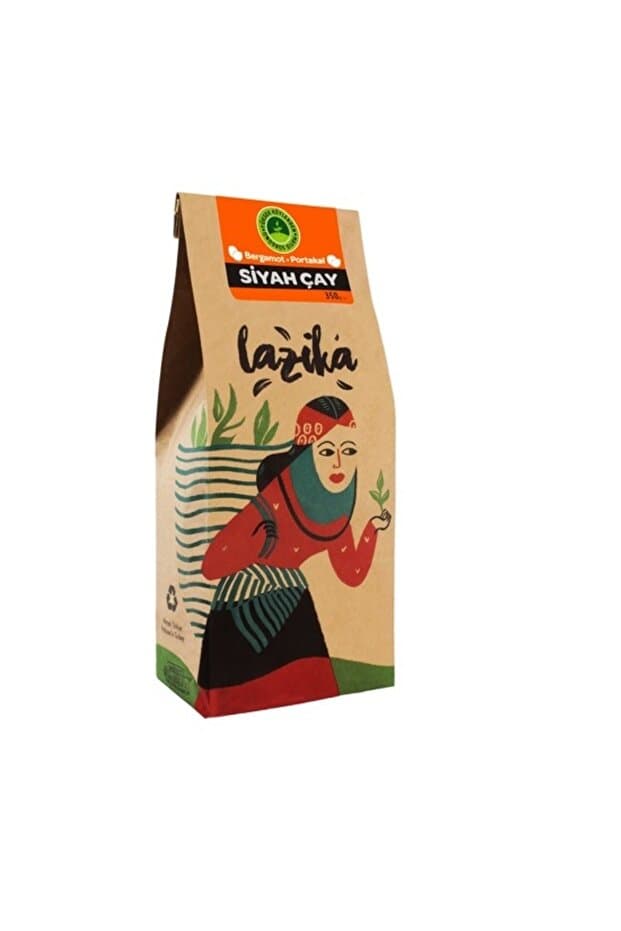 Lazika Bergamot Portakal Siyah Çay 350 gr Kraft Ambalaj