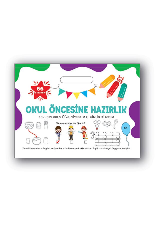 Çocuk Akademi Okul Öncesine Hazırlık Kavramlarla Öğreniyorum Etkinlik Kitabım Okula Dönüş