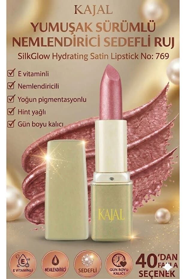 KAJAL Yumuşak Sürümlü Nemlendirici Sedefli Ruj – SilkGlow Hydrating Satin Lipstick No: 769 - Fiyatı