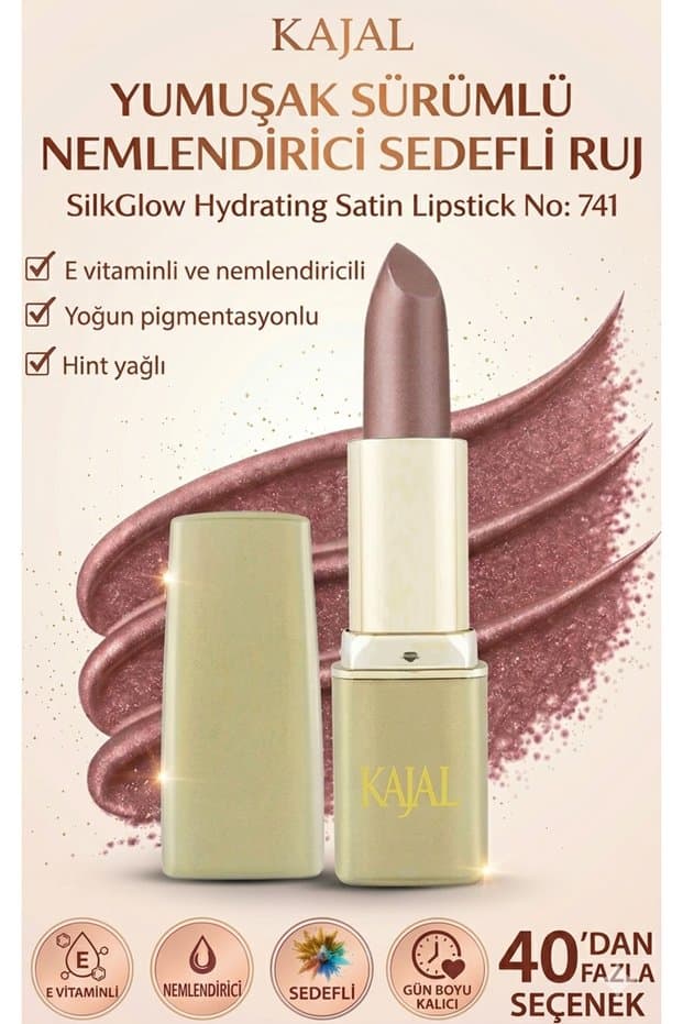 KAJAL Yumuşak Sürümlü Nemlendirici Sedefli Ruj – SilkGlow Hydrating Satin Lipstick No: 741 - Fiyatı