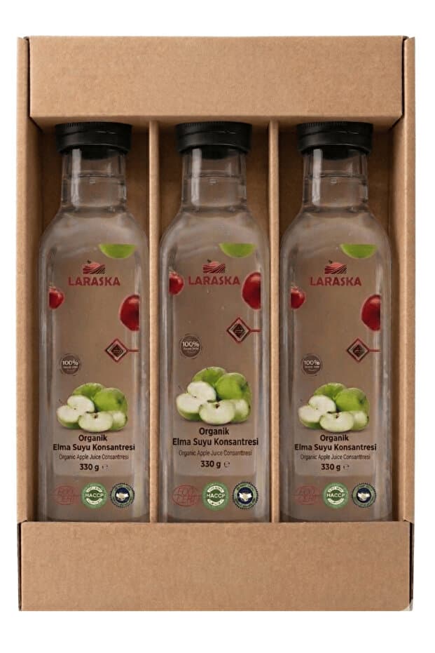 Laraska Organik Organik Elma Suyu Konsanteresi 330g x 3 Aile Boyu Avantajlı Paket
