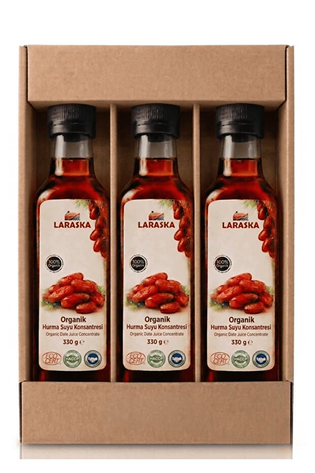 Laraska Organik Hurma Suyu Konsanteresi 330g x 3 Aile Boyu Avantajlı Paket