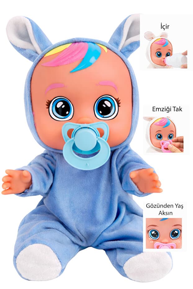 Toyx Ağlayan ve Konuşan Et Bebek Açık Mavi
