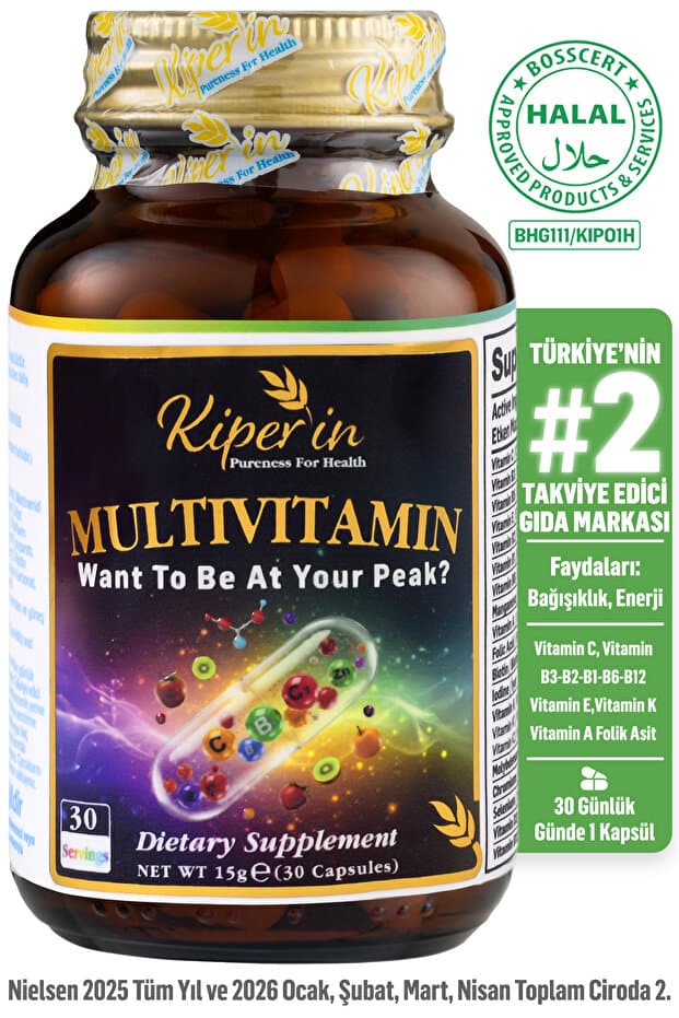 Kiperin Multivitamin | 13 Vitamin & 6 Mineral | Cilt, Saç, Tırnak & Enerji