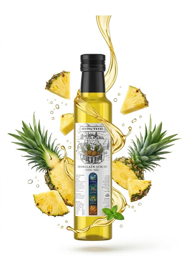 Sevinç Teyze Bromelain Ananas İçeren Detox Şurubu 250ml (Yeni Ürün)