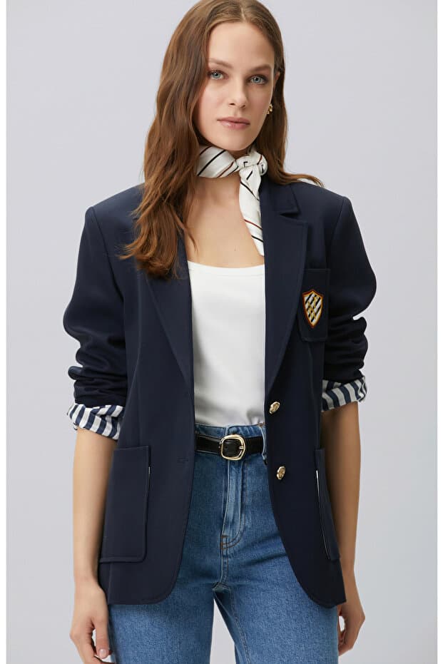 Network Lacivert Blazer Ceket