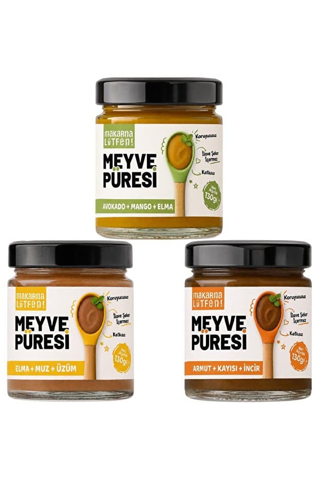 Makarna Lütfen Avantajlı Meyve Püresi Seti (3x130 g)