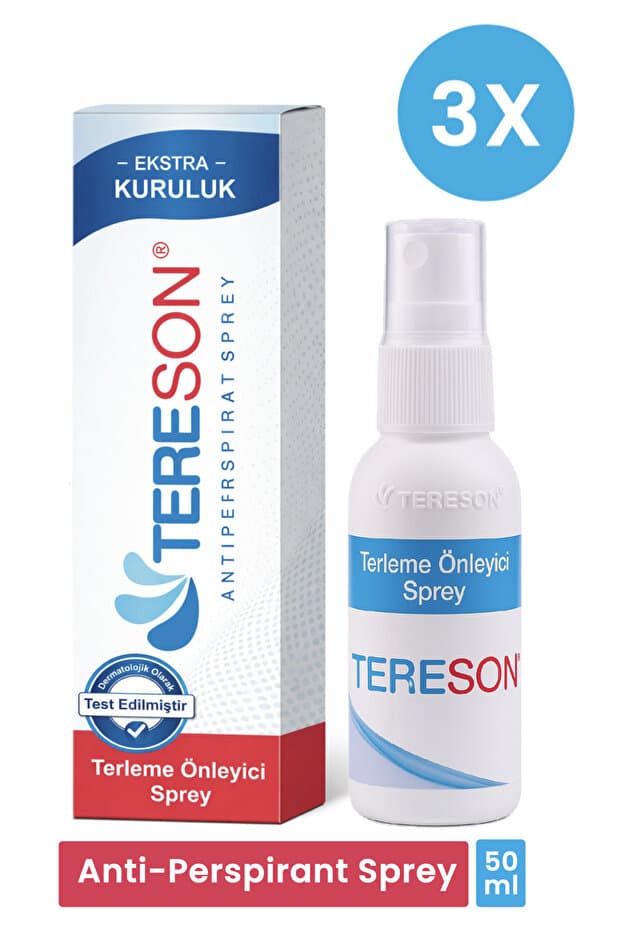 Tereson El,ayak, Koltuk Altı Terleme Önleyici Ve Ter Kokusuna Karşı Koruma Antiperspirant Sprey 3x50 ml