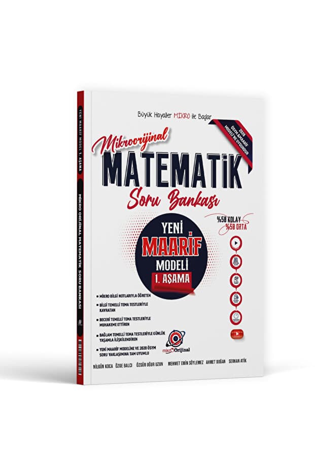 Orijinal Yayınları Orijinal Mikro TYT Matematik Maarif Modeli 1. Aşama Soru Bankası 2028