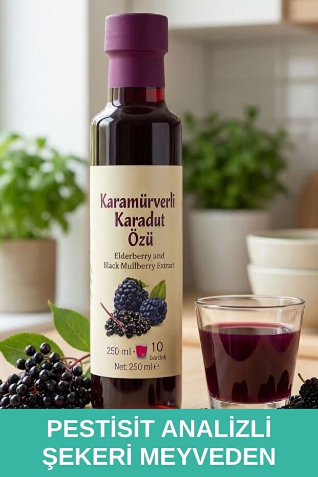 BEYGURME Karamürverli Karadut Özü 250ml (PESTİSİT ANALİZLİ)