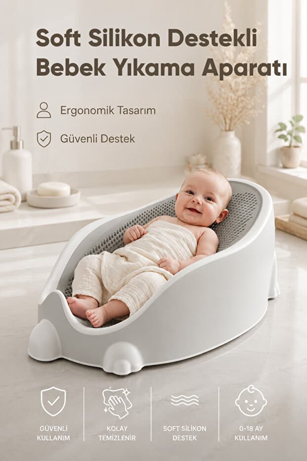 Wumboo Soft Bebek Küveti – Soft Fileli Bebek Besleme Yıkama Banyo Küveti Bebek Banyo Oturağı