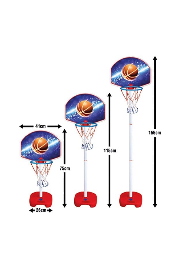 LİİLİİ BÜYÜK AYAKLI BASKETBOL POTASI SETİ - EV İÇİ MİNİ BASKETBOL SETİ - AYARLANABİLİR 3 FARKLI BOY