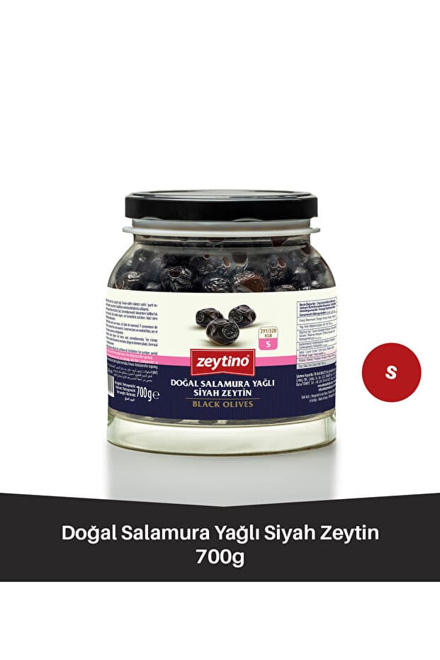 Zeytino Gemlik Siyah Salamura Zeytin 700 gr (291/320) S