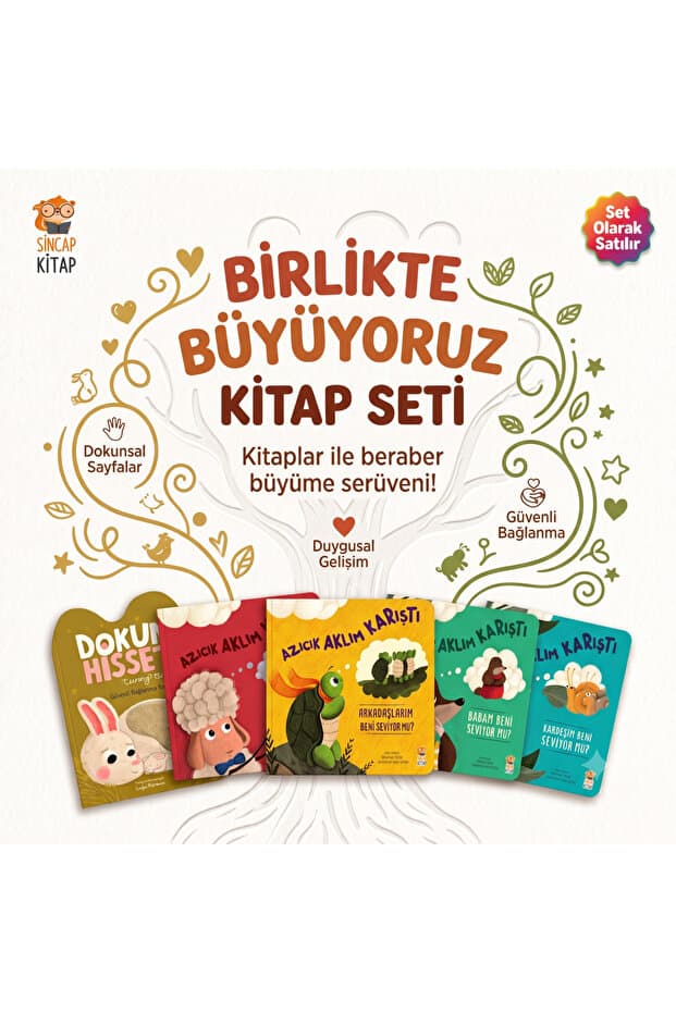 Sincap Kitap | Birlikte Büyüyoruz Kitap Seti | Çocukların Sevgi ve Güven Duygusunu Destekleyen 5 Hikâye Kitabı